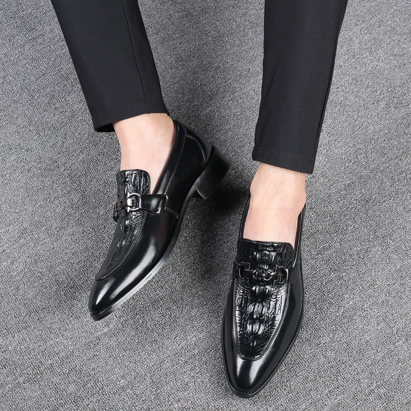 Casual Leather Shoes British Fashion Pointed Toe Men's Leather Shoes