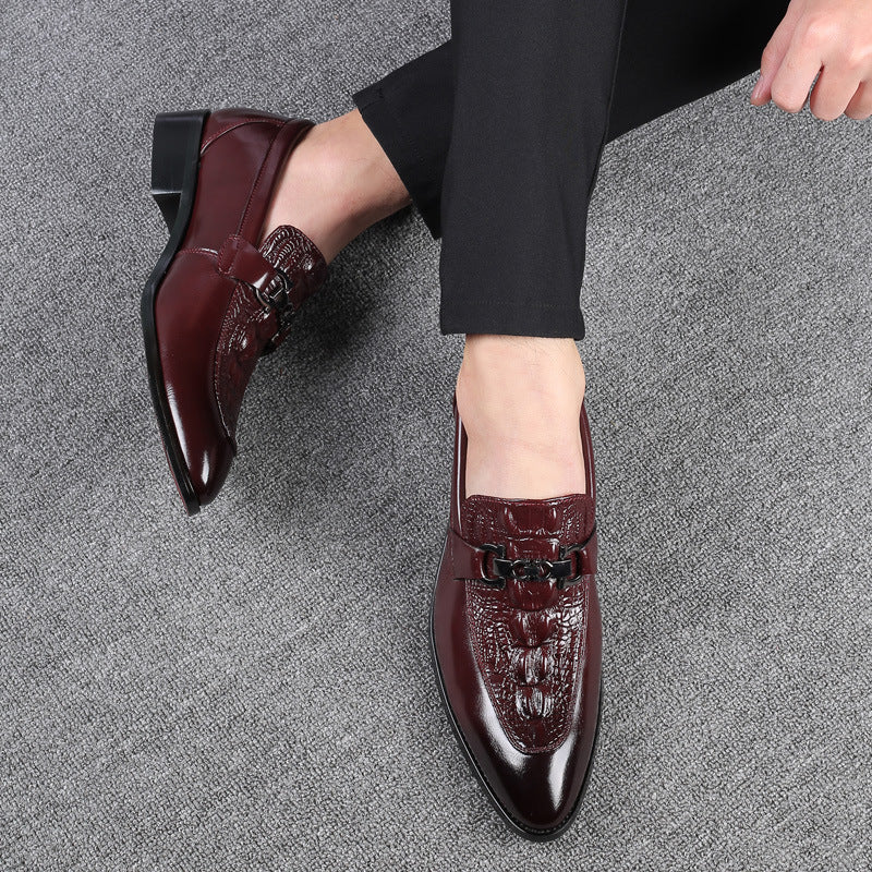 Casual Leather Shoes British Fashion Pointed Toe Men's Leather Shoes