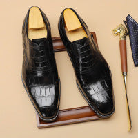 Lace-Up Men's Leather Shoes Handmade Leather Shoes