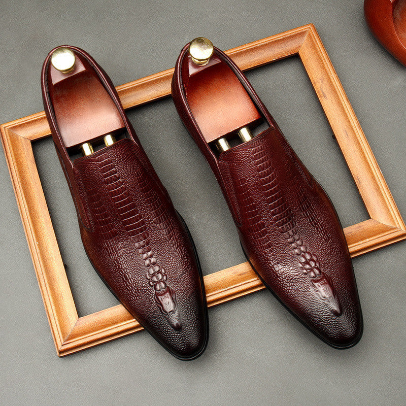 Pointed Toe Leather Shoes Business Suits Men's Shoes Cover Feet