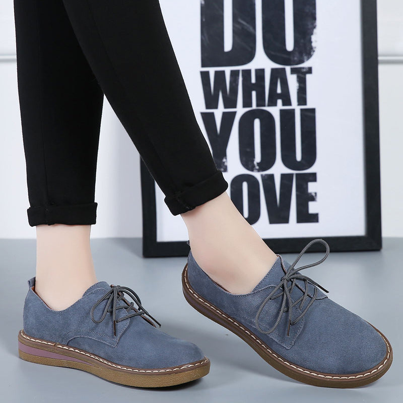 Flat-bottomed casual shoes British small leather shoes