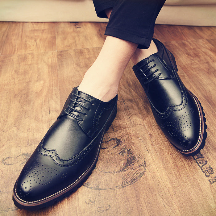 Men's shoes autumn breathable British leather shoes