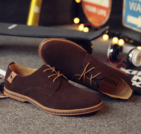 Casual Shoes Nubuck Leather Men's Shoes Single Shoes Suede Large Size