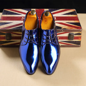 British Pointed Leather Shoes Men's Fashion Bright Leather Men's Shoes Foreign Trade Leather Shoes