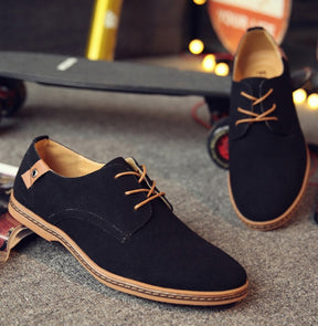 Casual Shoes Nubuck Leather Men's Shoes Single Shoes Suede Large Size