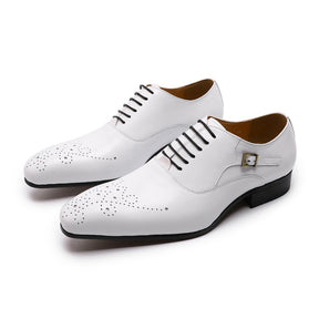 Men's Leather Carved Brock Oxford Shoes