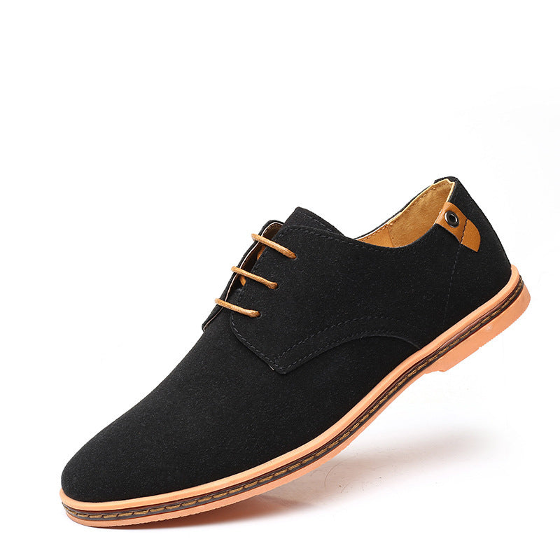 Casual Shoes Nubuck Leather Men's Shoes Single Shoes Suede Large Size