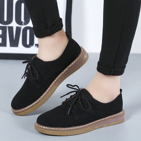 Flat-bottomed casual shoes British small leather shoes