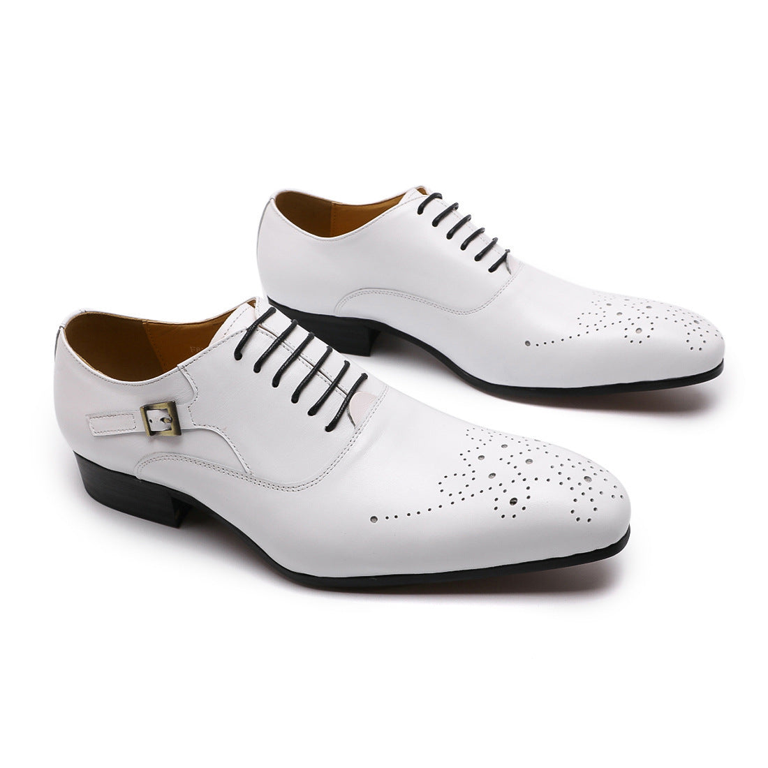 Men's Leather Carved Brock Oxford Shoes