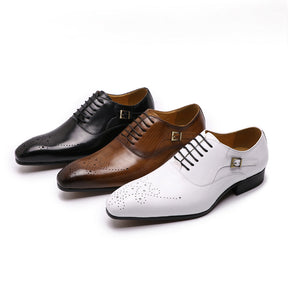 Men's Leather Carved Brock Oxford Shoes