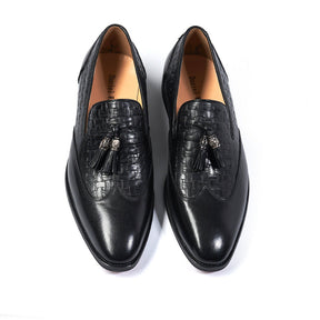 Men's Tassel Business Casual Leather Shoes Handmade Wedding Banquet