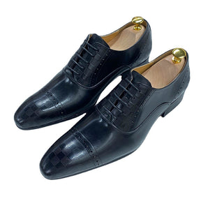 Men's Black Brown Business Casual Leather Shoes